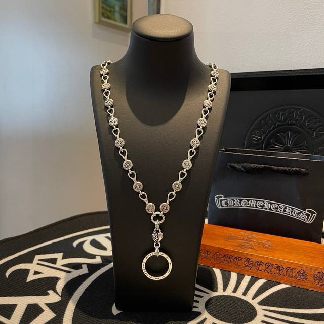 New counter quality Chrome Hearts classic retro multi-element necklace, love ri