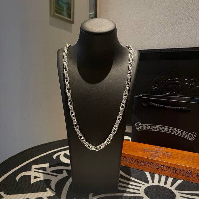 New counter quality Chrome Hearts classic retro ring necklace with concave and