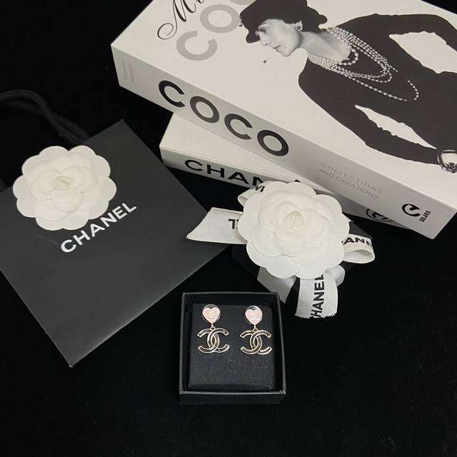 Today's Recommendation: Chanel Enamel Heart Double C Earrings 24A. From the Hau