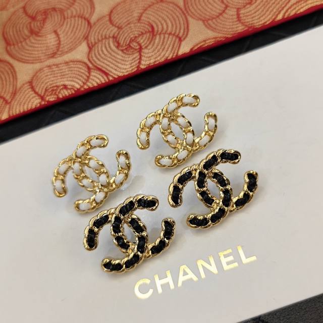 Chanel's hot-selling earrings are now available. The Chanel 24 leather stud ear