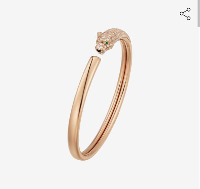 Cartier bracelet classic and timeless Leopard series half diamond bracelet narro