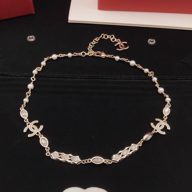 No. Xxl0324 New Horse Eye Diamond Cc Pearl Necklace