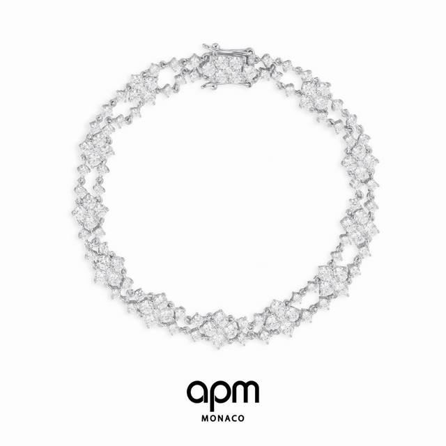 Apm Monaco sparkling bracelet for girls silver jewelry personality fashion tempe