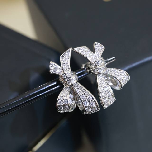 Seiko version top brand Graff bow earrings high-end jewelry custom simulation d