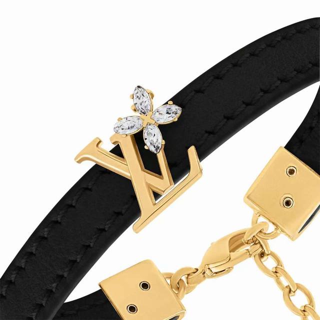 New Lv old flower leather bracelet open leather bracelet arrived