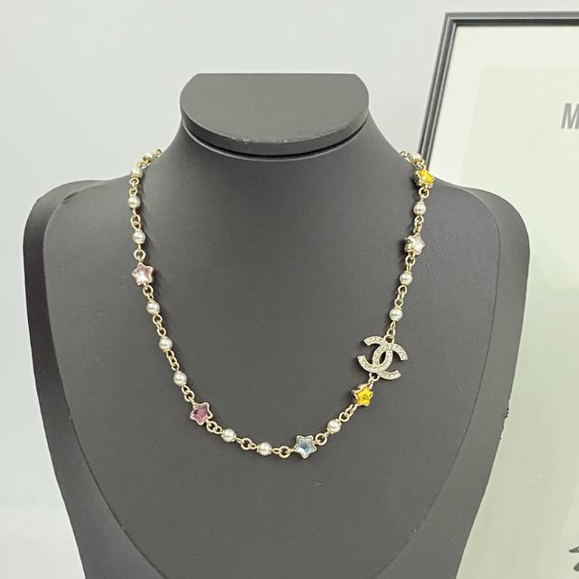 Code N1067 Chanel necklace hot seller new arrival Chan 25p Colored Diamond Star