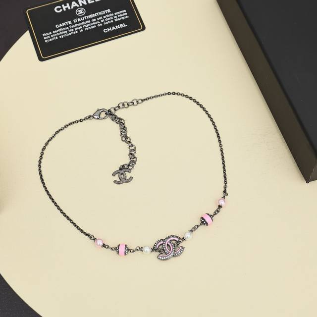 Chanel 25B Iridescent Beaded Double C Necklace. Love it at first sight, perfect