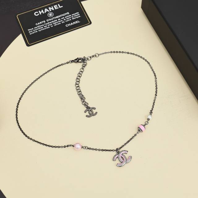 Chanel 25B Iridescent Beaded Double C Necklace. Love it at first sight, perfect
