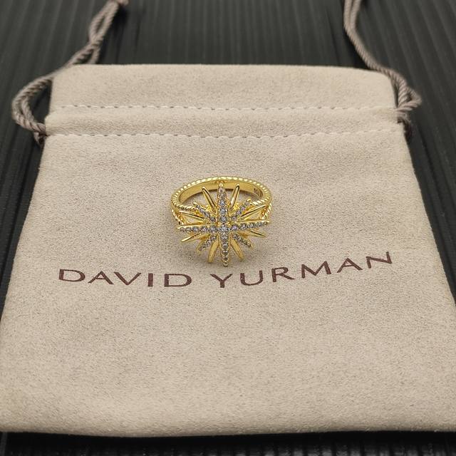 David Yurman Gold Sunflower Ring. Ring sizes: US 6-7-8-9, four sizes available.