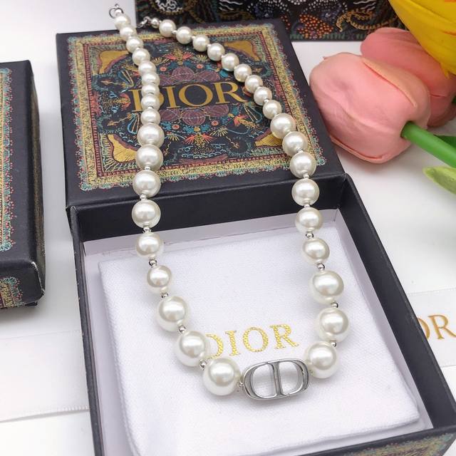 Item No. Dxl0058 Dior Original New Arrival Cd Pearl Silver Necklace - High-end q