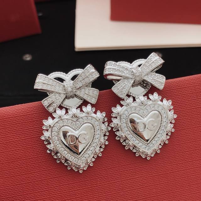 Item No. Dged0048 Dg* Latest style bow heart earrings, identical to Zp, made of