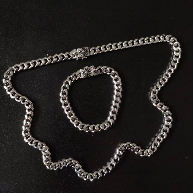 Chrome Hearts Necklace/Bracelet, Cuban chain, imported manufacturing process, ex