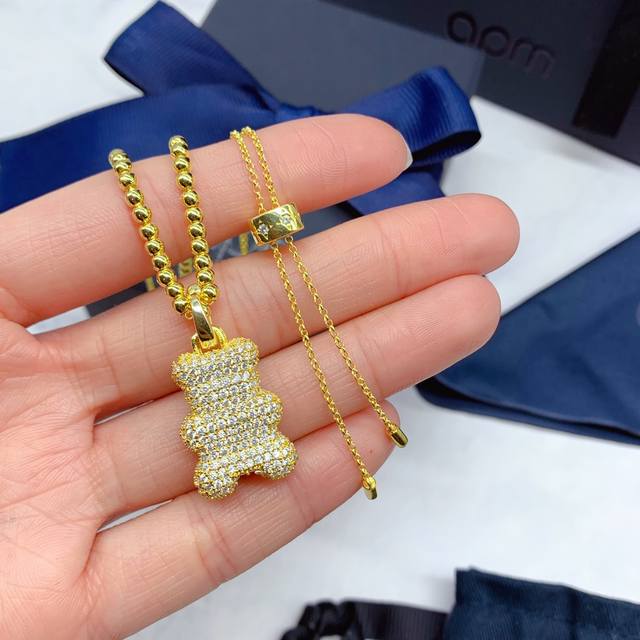 A batch of M gold beaded necklaces, cool and playful gift for your girlfriend. D