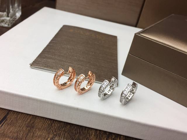 Bvlgari Classic Single Row Diamond Earrings - Recommended Celebrity Style, 360