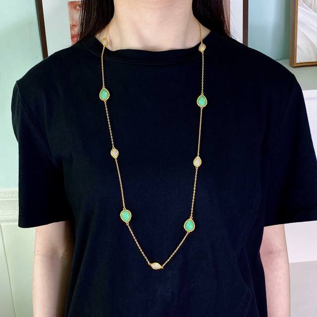 Bs80 Autumn/Winter New Arrival Boucheron Beaded Teardrop Zirconia Full Diamond L