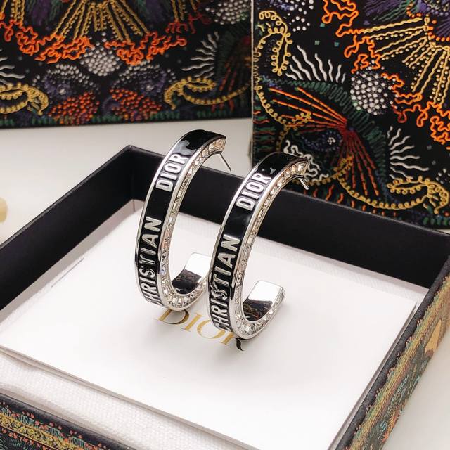 Item No. Ded0191 Dio* Latest style square diamond ear hooks, dripping black, con