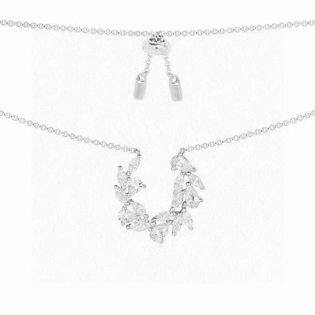 A batch M Monaco net olive leaf U-shaped wheat ear laurel leaf U-shaped necklace