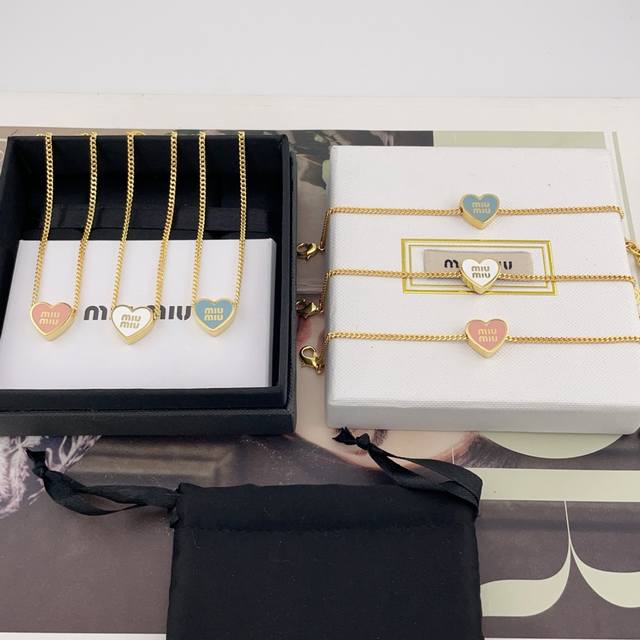 Necklace and Bracelet - Our Mu Heart Bracelet and Necklace Z 3750, a hot-selling