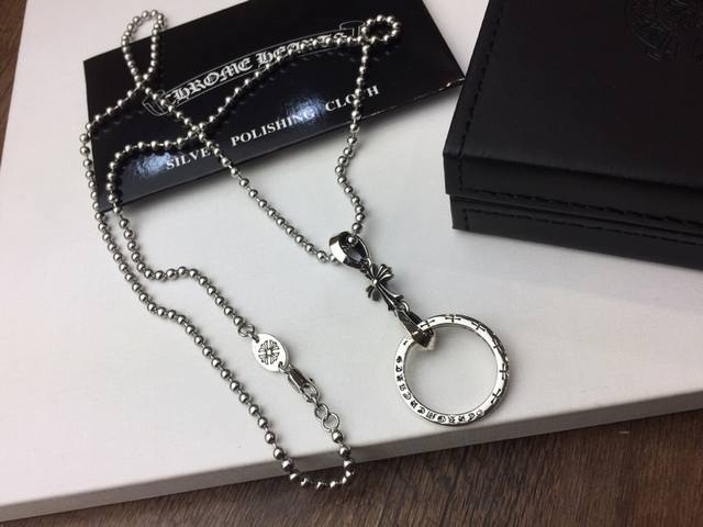Special Offer Chrome Hearts Cross Pendant Ring Necklace, Chain Length 70cm (Ddd)
