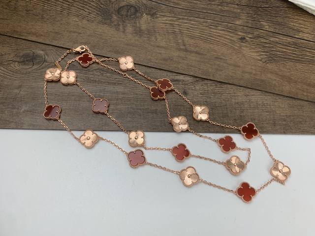 Van Cleef & Arpels Alhambra 20-Flower Laser Long Necklace: A Closer Look at the