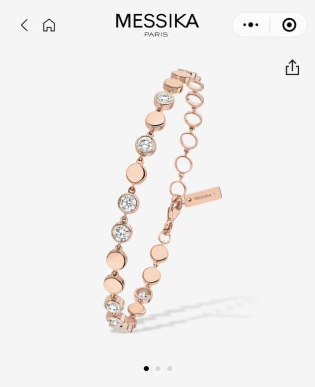 Messika New Round Bead Bracelet, handmade, each section welded together, made fr