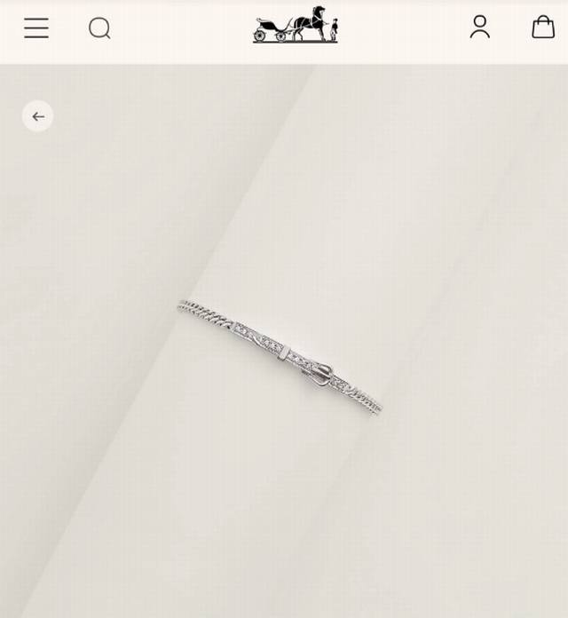 Hot-selling Hermes belt buckle bracelet, made of matte gold with micro-pave sett