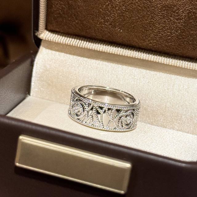 A6775 New High-Luxury Jewelry My Series Cannage Pattern Single Diamond Wide Ring