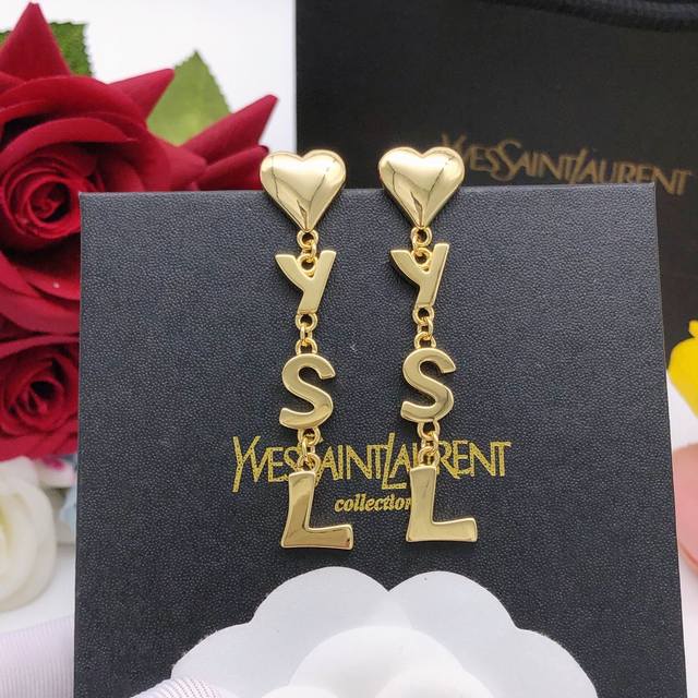 Item No. Yed0031 Saint Laurent YSL latest heart-shaped tassel lettering YSL glos