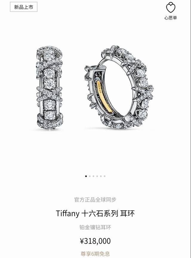 Tiffany & Co. Sixteen Stones Collection Earrings, Latest Schlumberger Series Cro