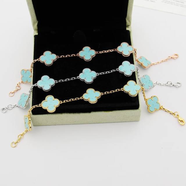 Vca Van Cleef & Arpels four-leaf clover bracelet Amazonite four-leaf clover five