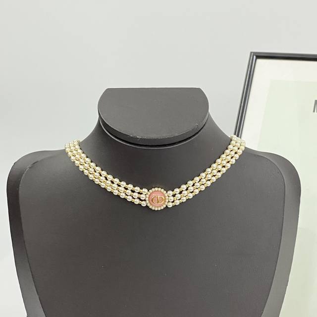 Code N822 Dior Necklace Hot Selling Item New Arrival! Dior Glass Bead Three-Laye