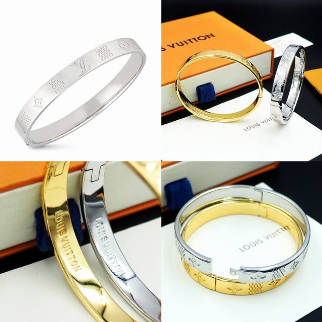 Louis Vuitton's Damier Staples bracelet meticulously presents the Damier Heritag