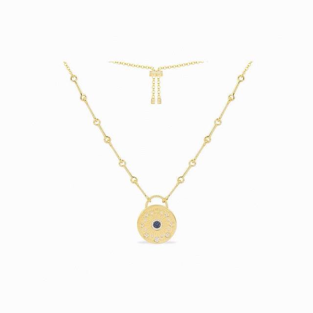 Apm Monaco Sun and Moon Reflection Tag Necklace! Avant-garde design creating a c