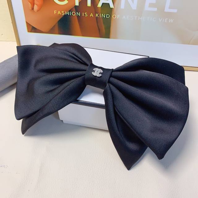 Chanel Mini Hair Clip Chanel Hair Clip Satin Bow Hair Clip Spring Clip Three-dim