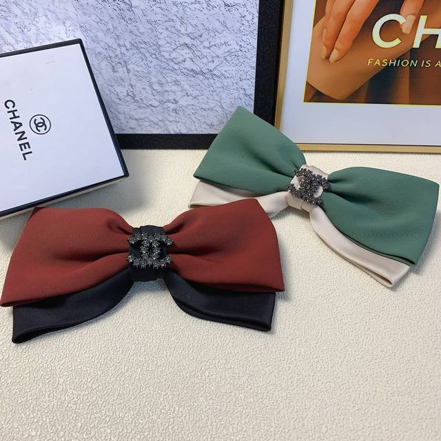 Chanel Mini Hair Clip Chanel Hair Clip New Bow Hair Clip Spring Clip Three-dimen
