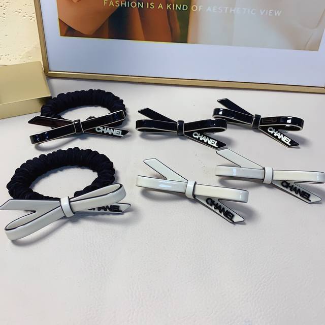 Chanel Mini Hair Clip Chanel Hair Clip Acetate Bow Clip Edge Clip Everyday Exqui