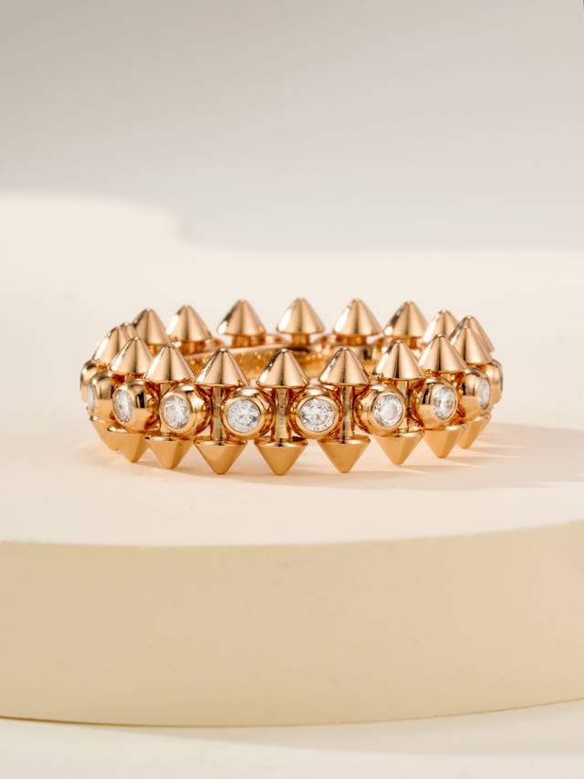 Size 6789 (US size) New Rivet Ring, Clash series ring with a sharp, clean three-