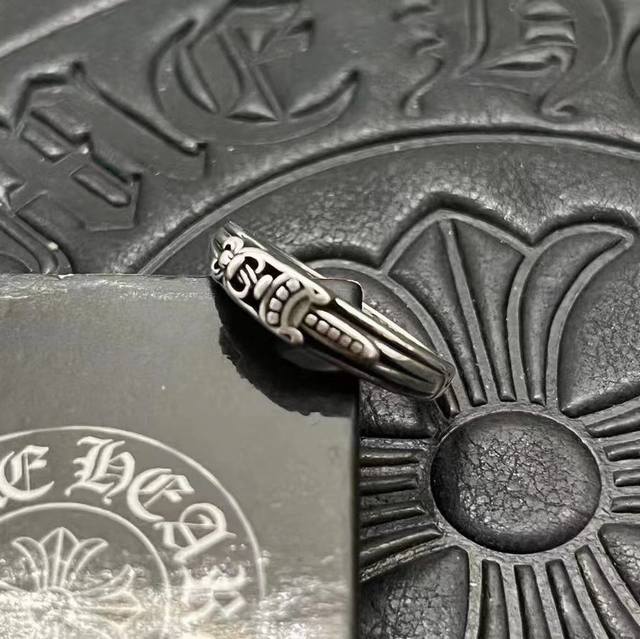Ch Trendy Brand Chloe Small Sword Ring, Unisex Vintage Sterling Silver Antique T