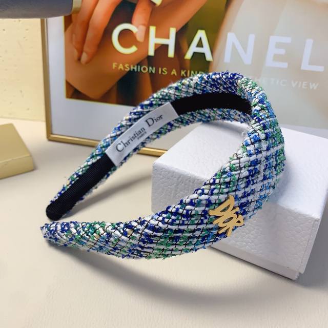 Dior Headband (Ddd) - Colorful chunky nylon titanium steel logo headband, a must