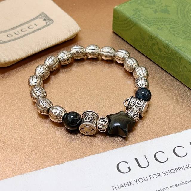 New Gucci Bracelet, Unisex, Latest Obsidian Bracelet, Higher Grade, Celebrity-St