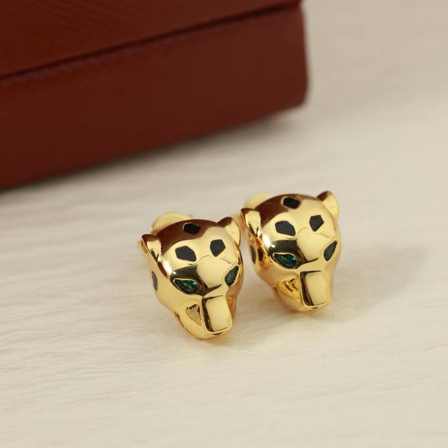Luxury Cartier Panther Earrings, Cartier Earrings, Non-Diamond Version, Hot Sell