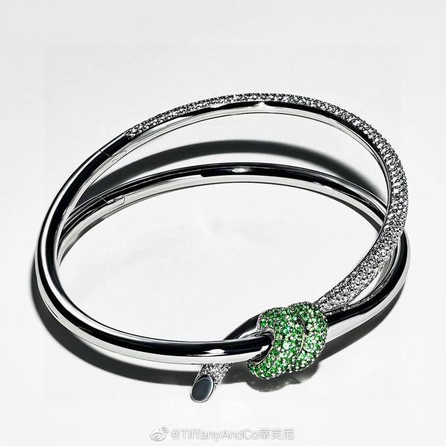 New Tiffany Knot Bangle, Matte Gold Material with Original Logo, Breathtakingly