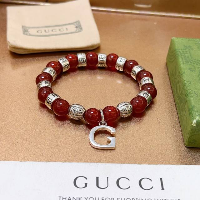 New Gucci Bracelet, Unisex, Latest Style, Red Agate Crystal Bracelet, Higher Gra