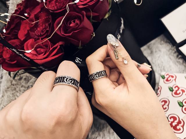 Item No. Gjz0018 Gucc* Latest Antique Silver Ring, Size 678, Batch Z, Brass Mate