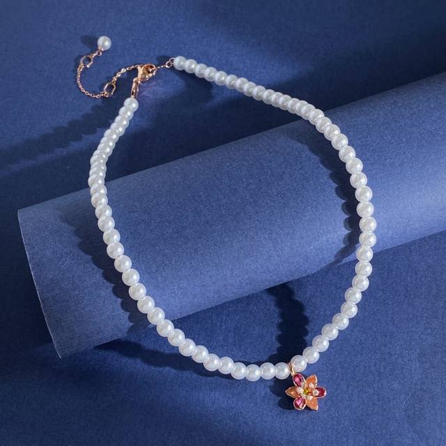 Pearl Necklace Sh93 Swarovski Fashionable Luxury Diamond-Studded Zirconia Millet