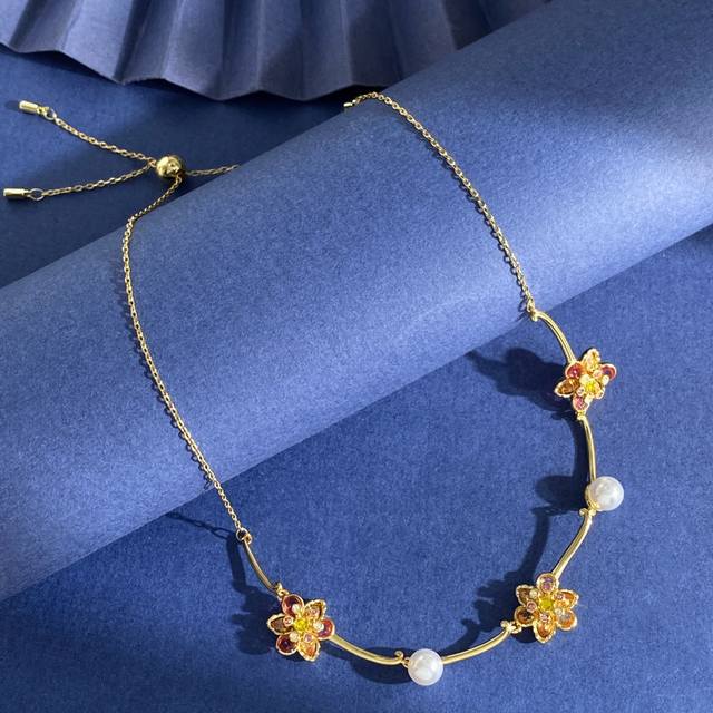 Necklace Sh93 Swarovski Fashionable Ins Style Elegant Luxury Radiant 3D Colored