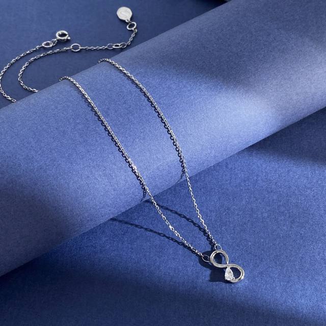 Sh93 Swarovski Korean Style Ins Simple Fashion Zircon Teardrop Diamond Figure 8