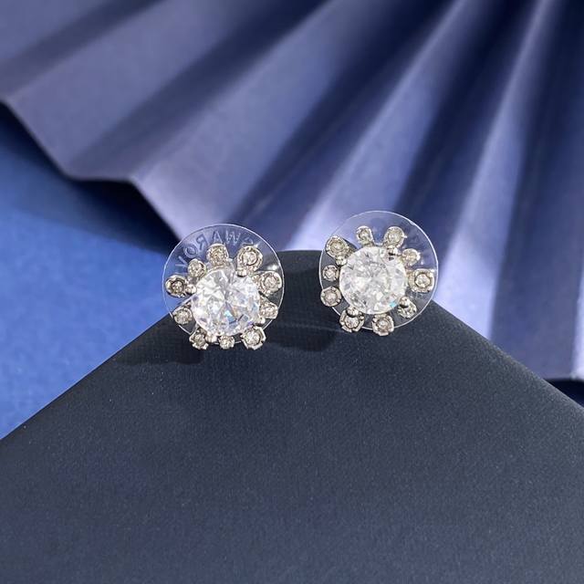 Sh93 Swarovski Instagram Sparkling Exquisite Fashion Round Diamond Geometric Dia