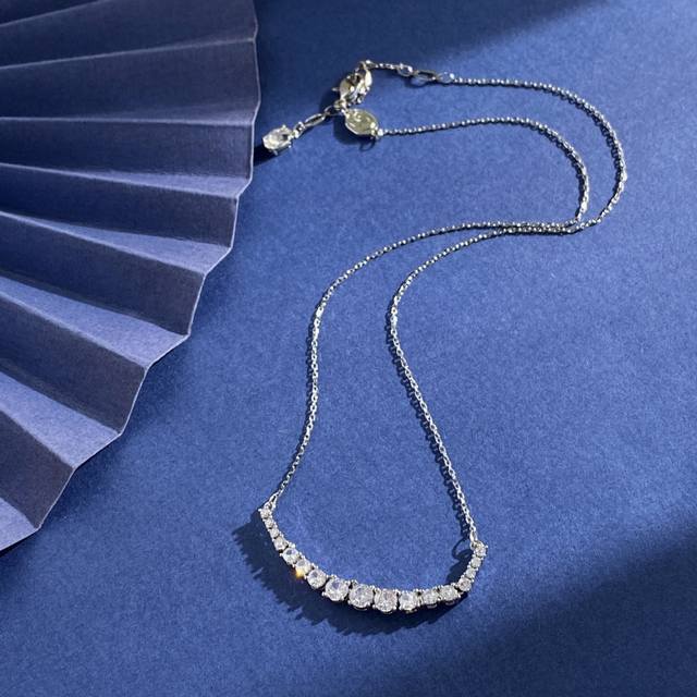Necklace Sh93 Swarovski Korean Style Ins Fashion Design Gradient Round Diamond N