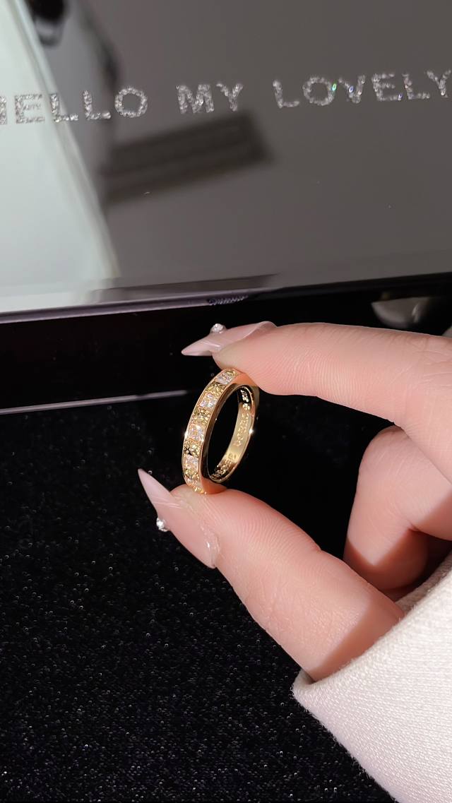 Chrome Hearts 22K Cross Flower T-Square Diamond Gold Ring, Size 678910. While ma